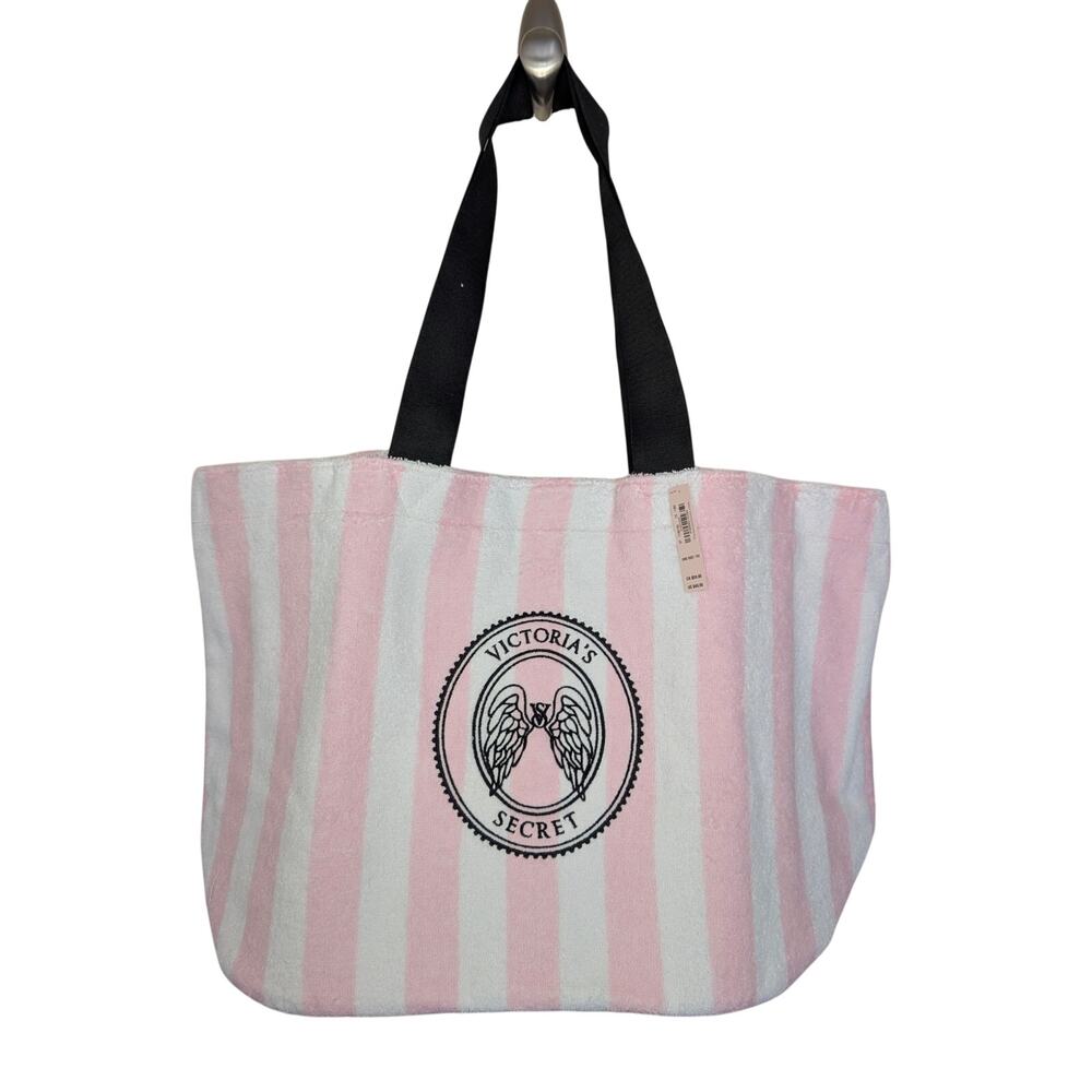 Victoria's Secret Women Accessories, NEW Heritage Stripe Terry Cloth Tote Bag